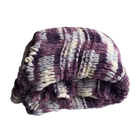 Handmade Ombre Knit Blanket Throw - Picture 3 of 16